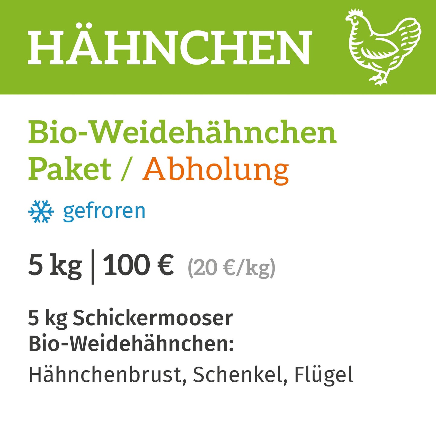 Bio-Weidehähnchen-Paket / Abholung am 07.+08.11.2025