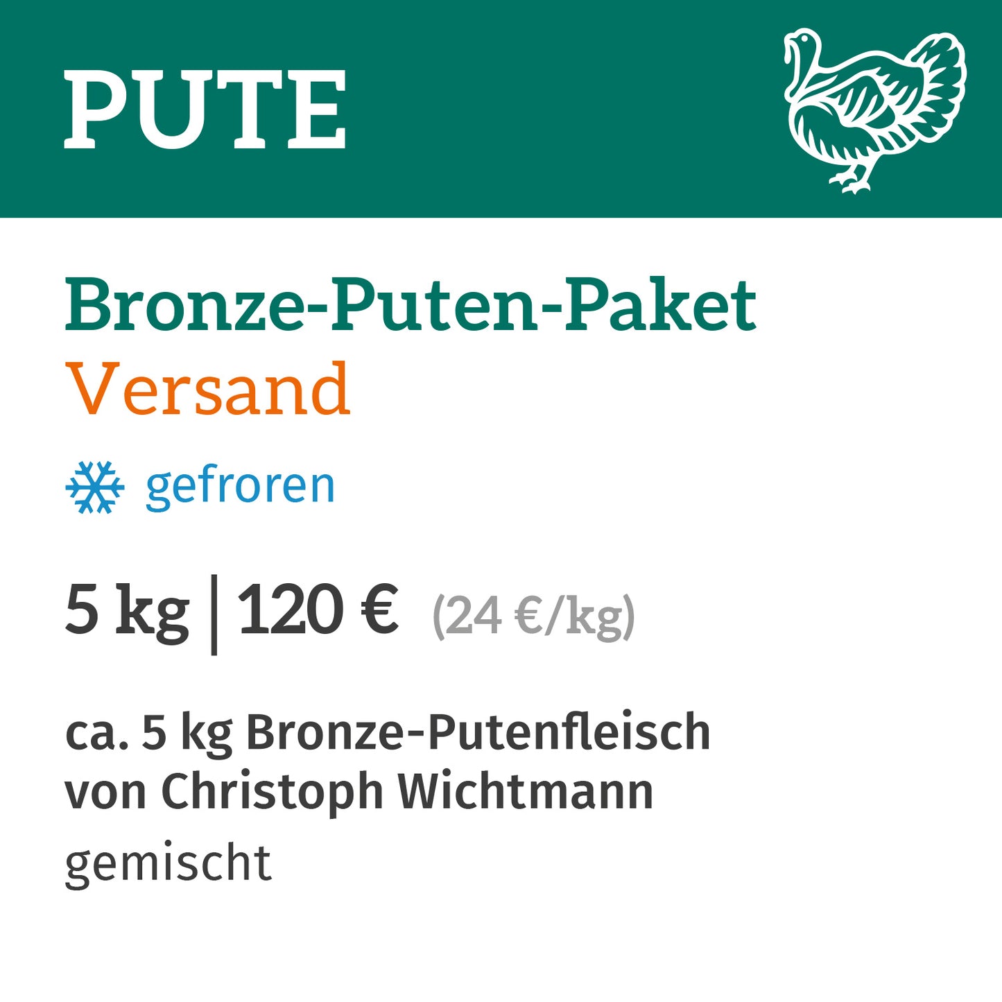 Puten-Paket 5kg / Zustellung am 12.11.2025