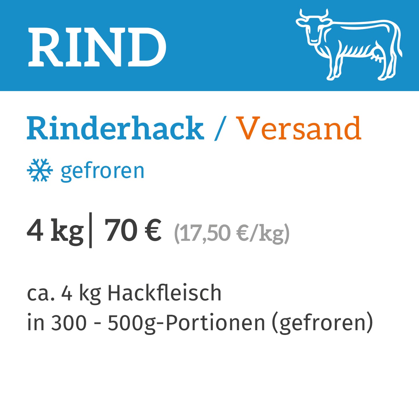 Rinderhack / Zustellung am 12.11.2025