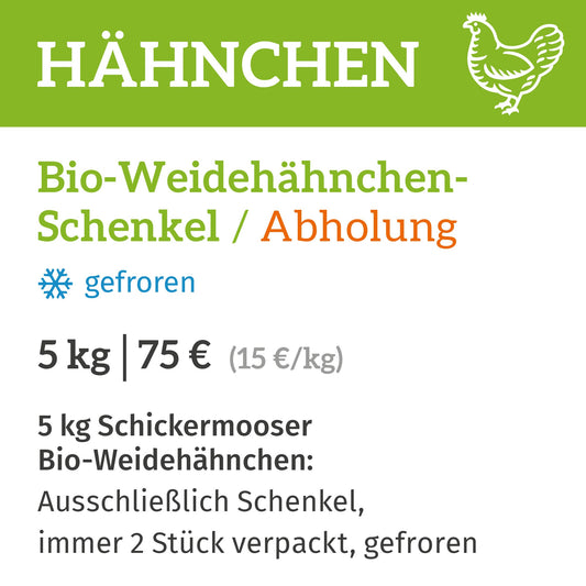 Bio-Weidehähnchen-Schenkel /Abholung am 14.+15.06.2024