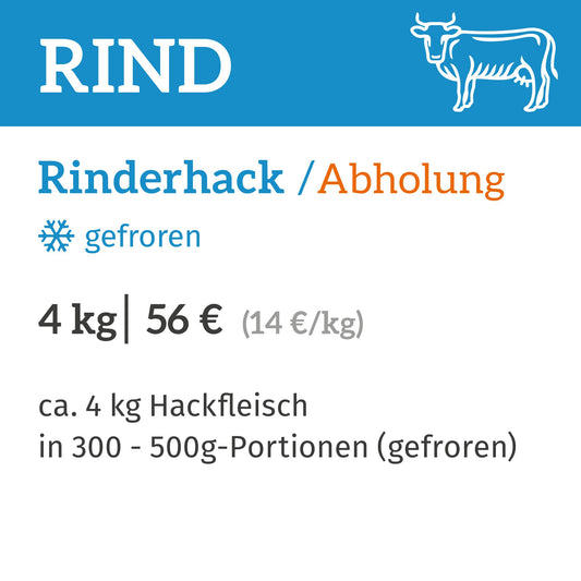 Rinderhack / Abholung am 14.+15.06.2024
