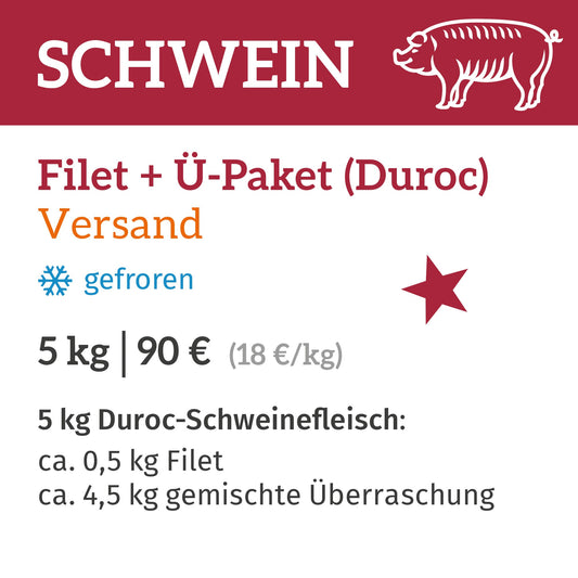 Schwein Filet + Ü-Paket / Zustellung am 15.05.2024